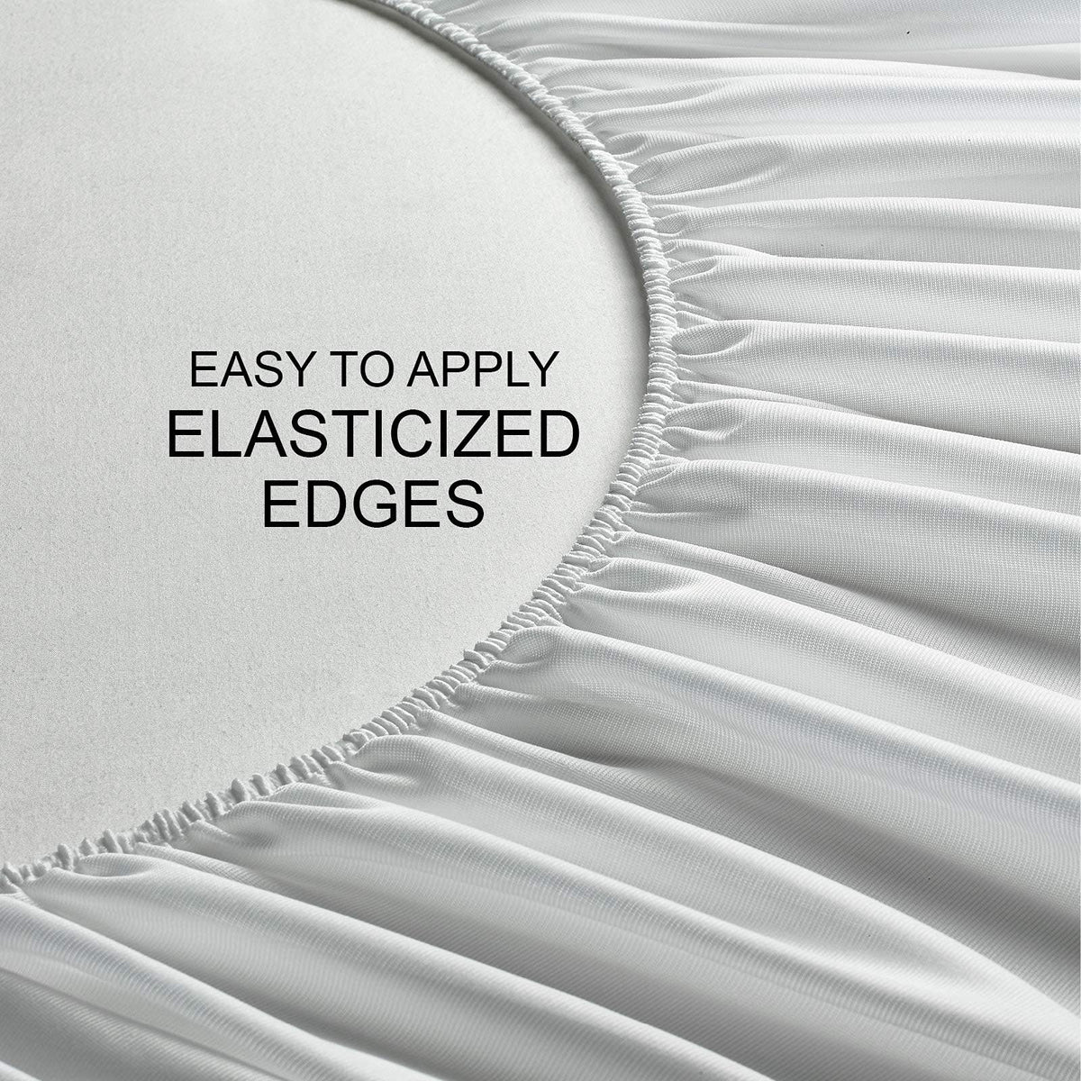 Pure Bamboo King Mattress Protector elasticized skirt enables easy, secure mattress fit