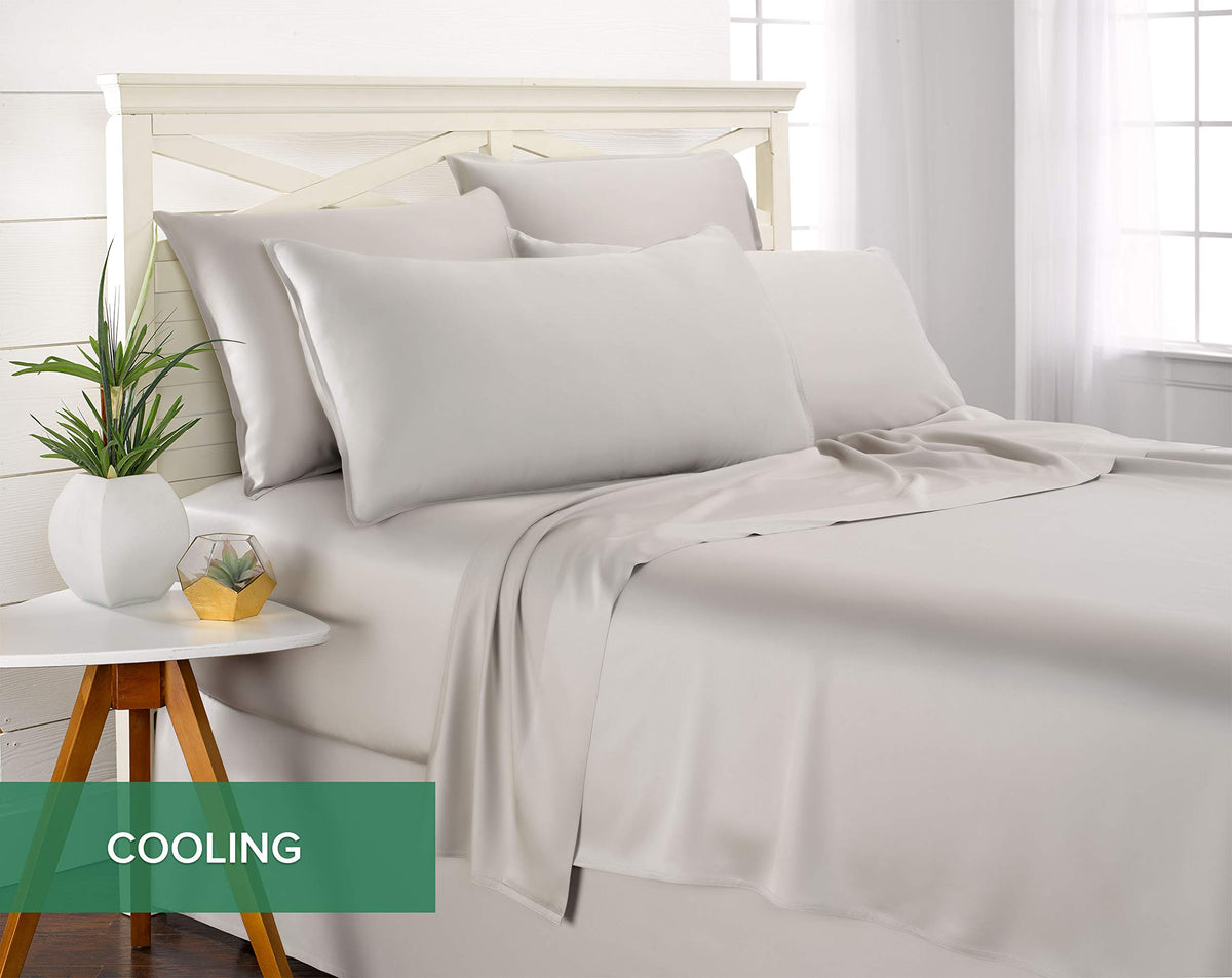 Pure Bamboo King Sheets 300 thread count delivers a smooth, satin-like feel.