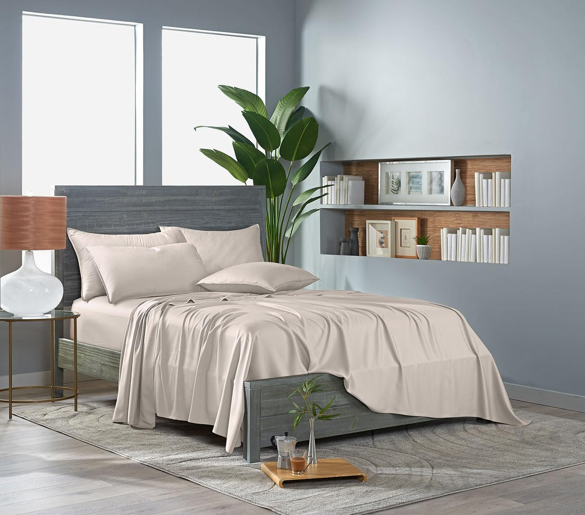 Pure Bamboo King Sheets feature double-stitched seams for durability.