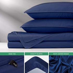 Pure Bamboo King Sheets closeup shows breathable, cooling fabric weave