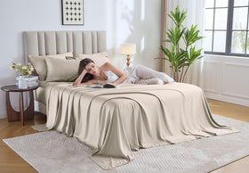 Pure Bamboo King Sheets cooling vibes for warm nights.