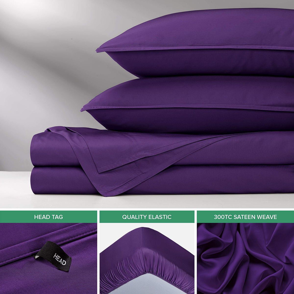 Pure Bamboo King Sheets fabric texture close-up reveals luxuriously soft touch.