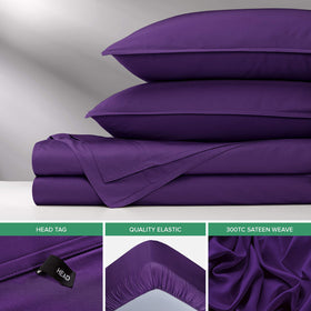 Pure Bamboo King Sheets fabric texture close-up reveals luxuriously soft touch.