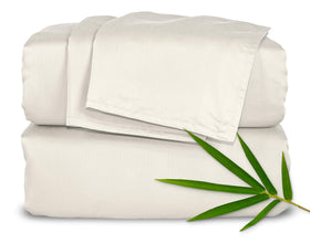 Pure Bamboo King Sheets fitted sheet with elastic edge for a snug, secure fit.