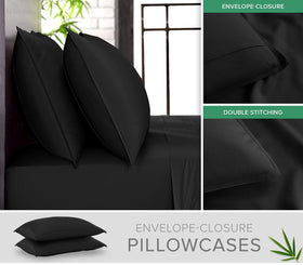 Pure Bamboo King Sheets flat sheet with soft sateen weave close-up.