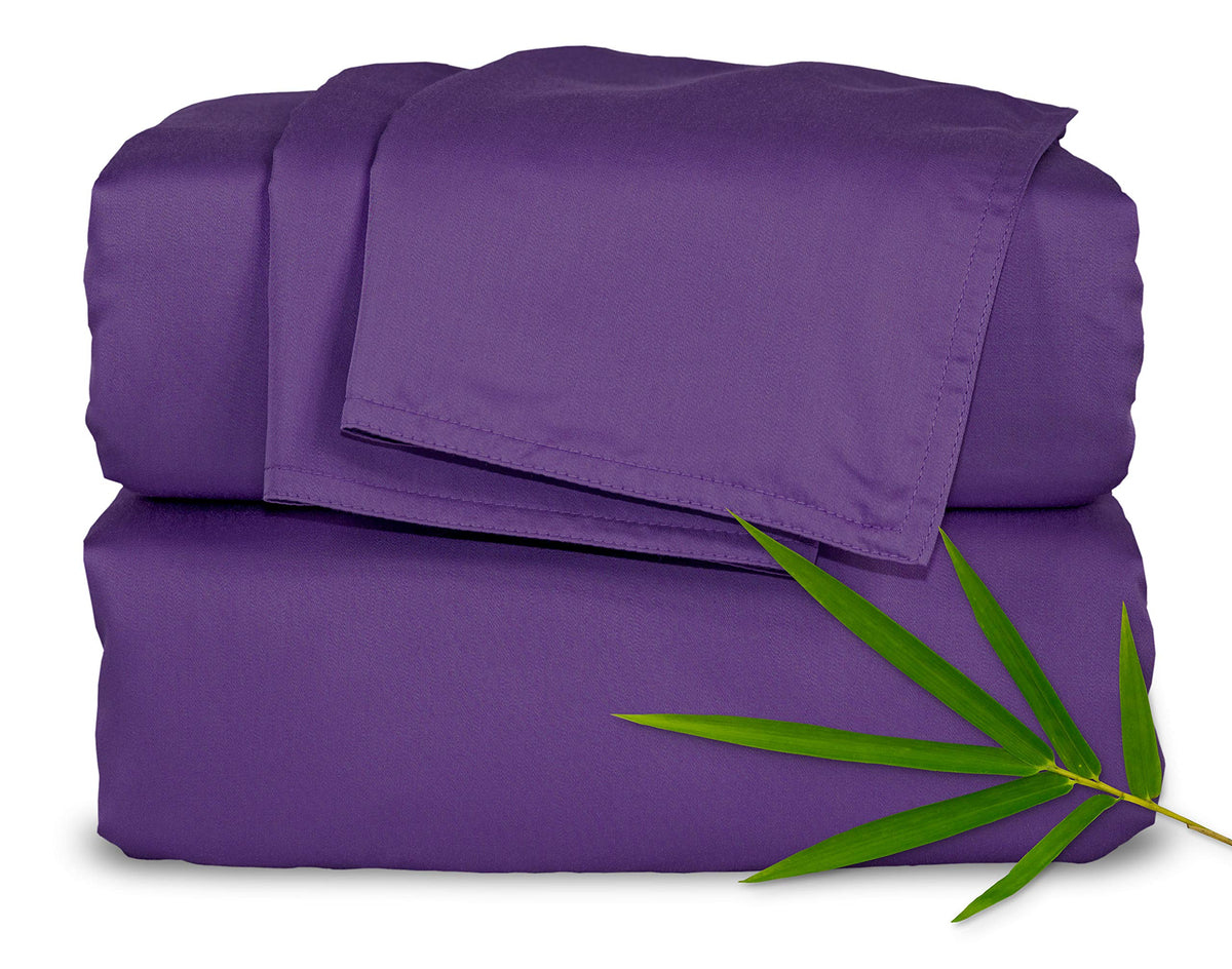 Pure Bamboo King Sheets flat sheet shows silky softness and cooling comfort.