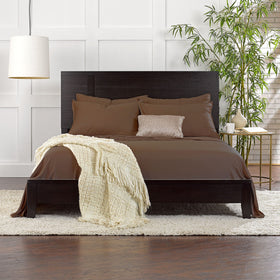 Pure Bamboo King Sheets moisture-wicking fabric helps stay comfortable during warm nights.