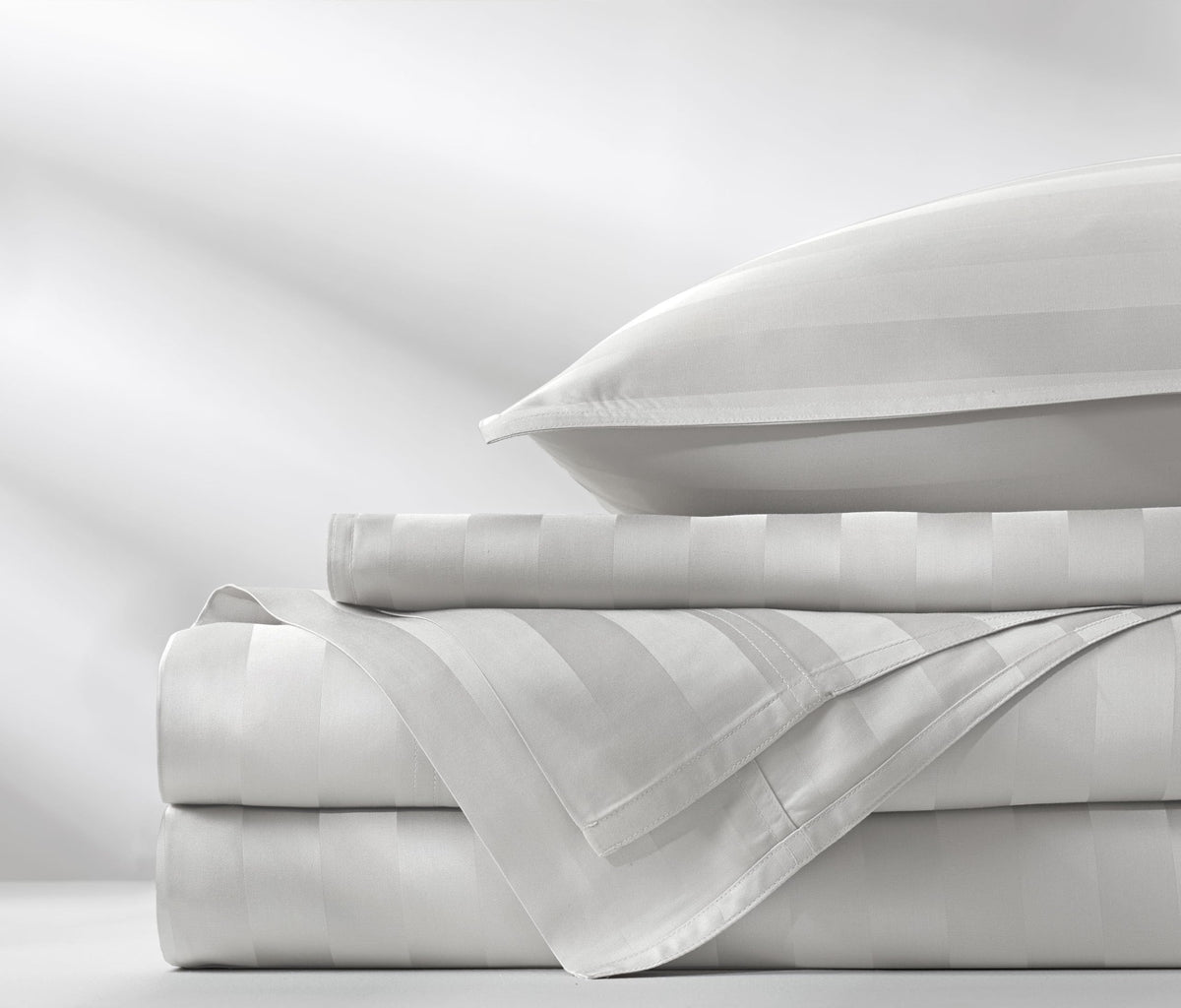 Pure Bamboo King Sheets envelope-style pillowcases provide overlap closure for a secure, tidy look.