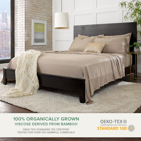 Close-up of Pure Bamboo fabric texture highlighting silky softness