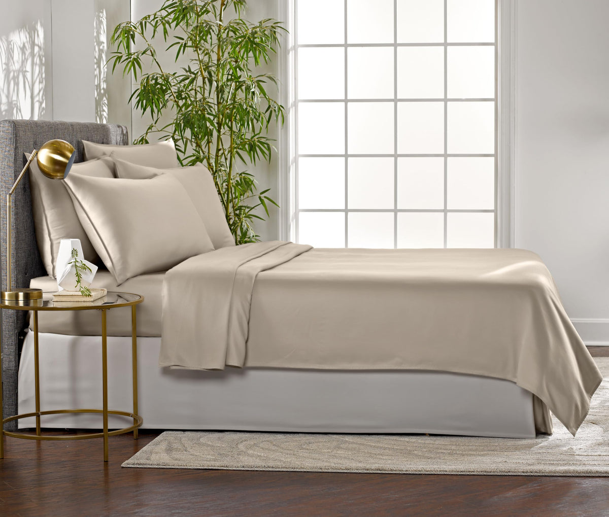 Envelope-style pillowcases closure on Pure Bamboo king sheets