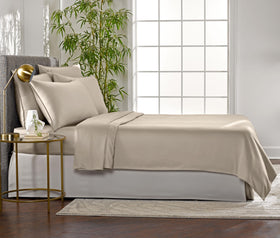 Envelope-style pillowcases closure on Pure Bamboo king sheets