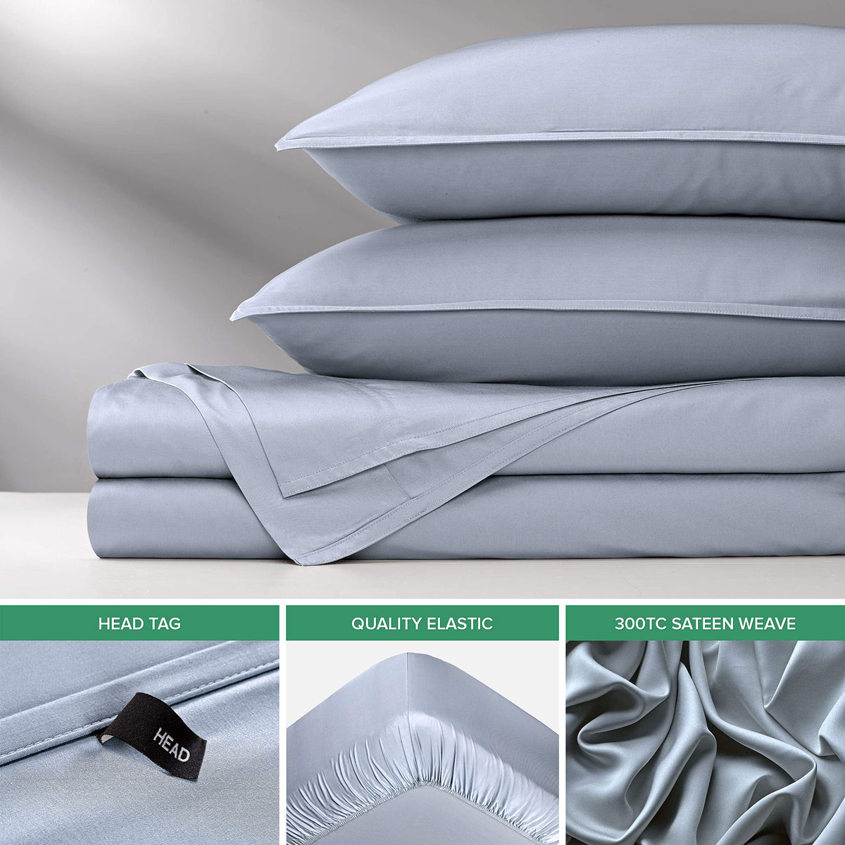Pure Bamboo King Sheets stitching detail double-stitched seams