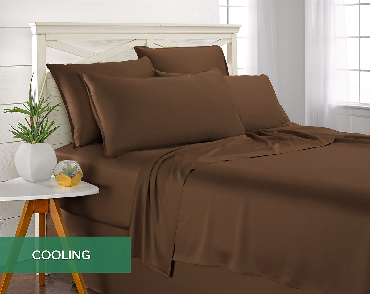 Pure Bamboo King Sheets thermo-regulating viscose keeps you cool throughout the night.