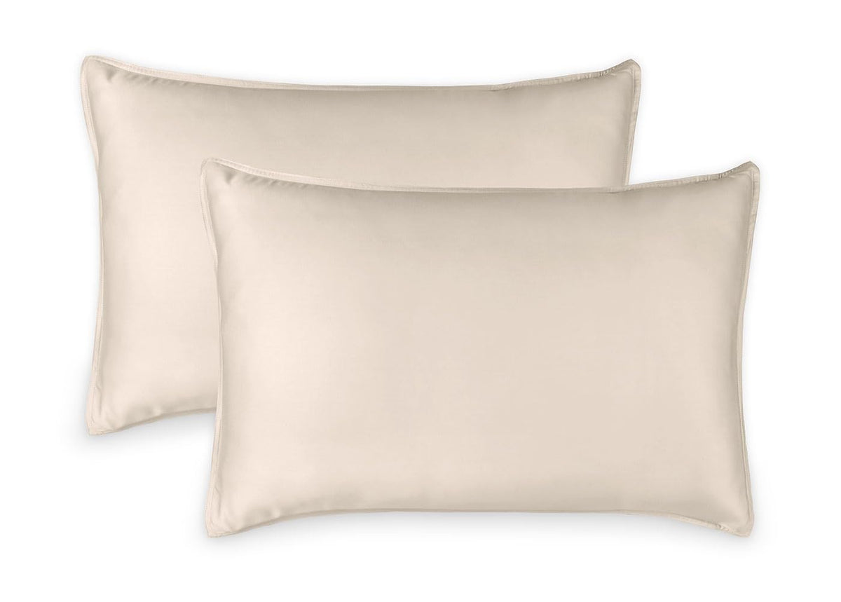 Pure Bamboo queen pillowcase in creme with envelope closure for secure, cooling comfort