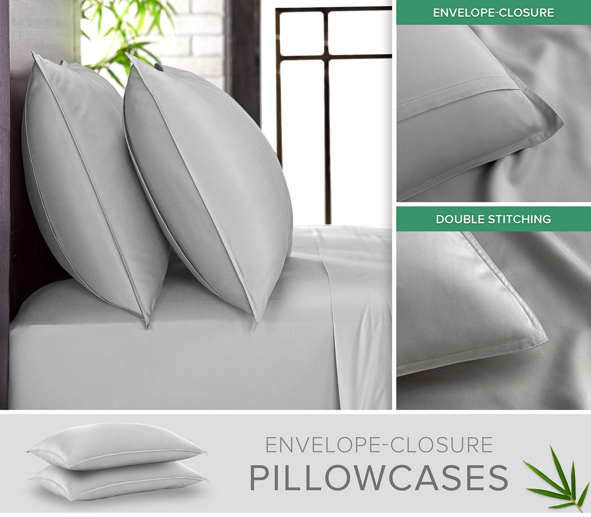 Pure Bamboo Queen Sheets four-piece set coverage for full bed needs.