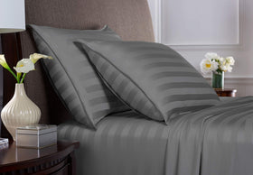 Pure Bamboo Queen Sheets certification label highlights OEKO-TEX safety standards.