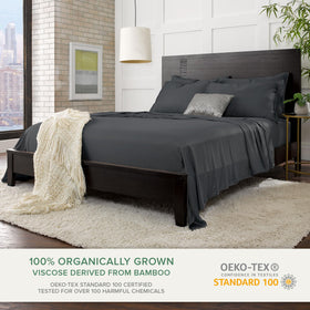 Pure Bamboo queen sheets showing cooling, breathable fabric for all-night comfort