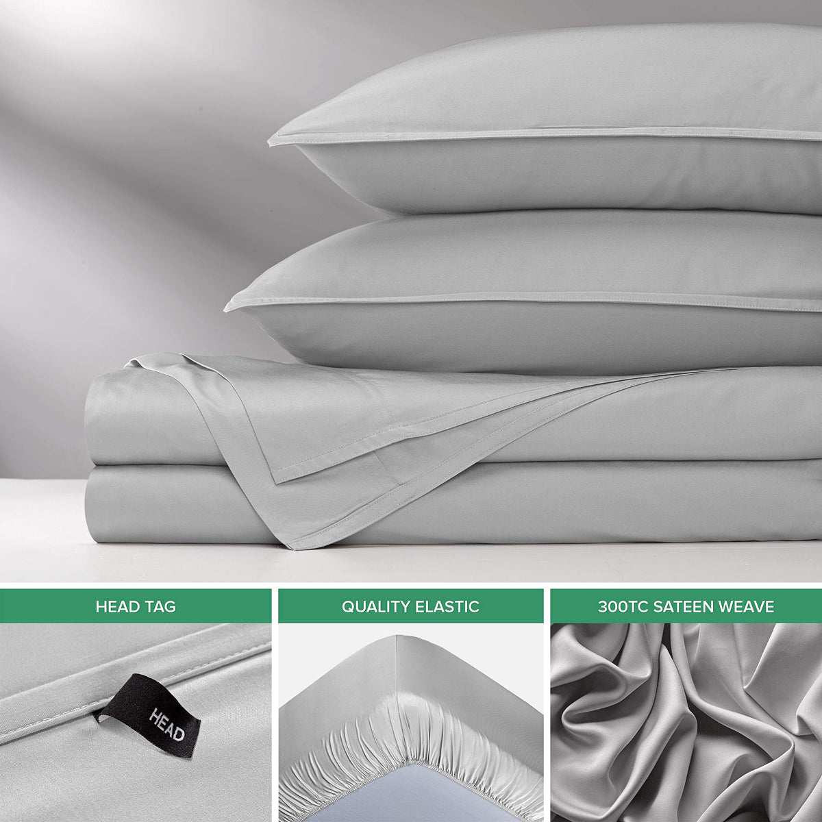 Pure Bamboo Queen Sheets feature double-stitched seams for durability.