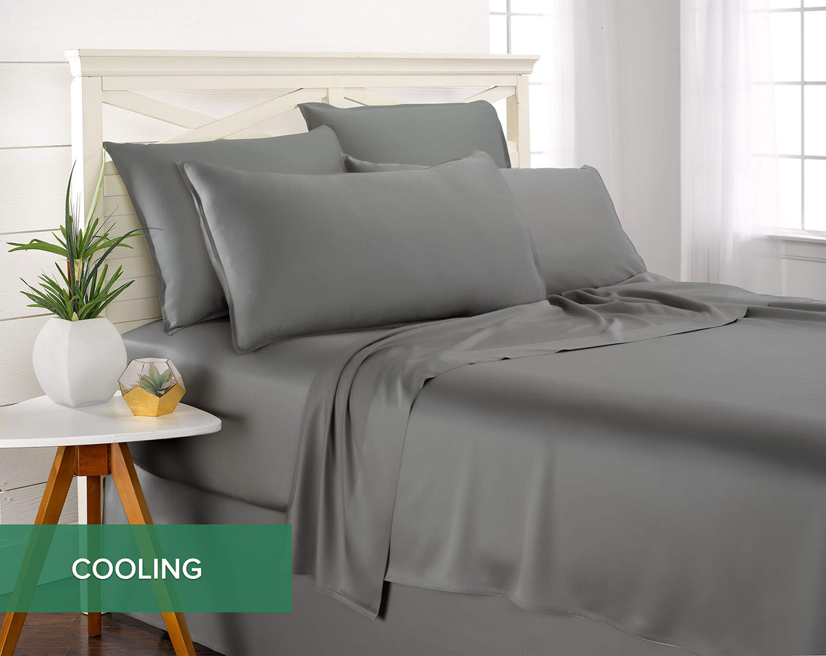 Detail of double stitching on Pure Bamboo pillowcases for durability.
