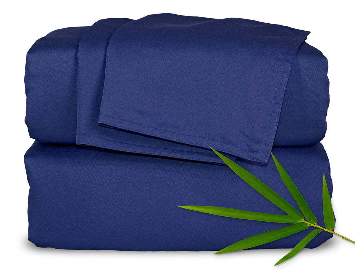 Pure Bamboo Queen Sheets folded, silky-soft and breathable for cooler nights.