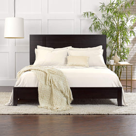 Pure Bamboo queen sheets hypoallergenic fabric labeled OEKO TEX for sensitive skin
