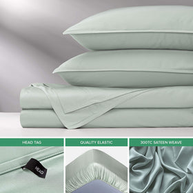 Pure Bamboo 300 thread count sateen weave delivers a softer, smoother surface
