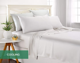 Pure Bamboo Twin XL envelope pillowcase with overlapping closure for secure pillows.