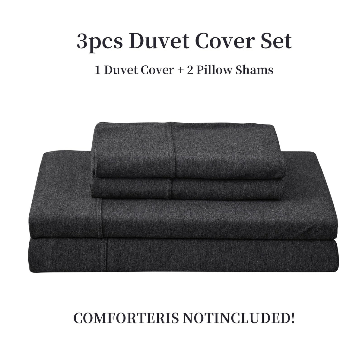 Close view of the 3-piece set ready for quick bed dressing