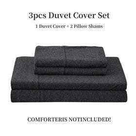 Close view of the 3-piece set ready for quick bed dressing