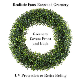 Versatile indoor wall or door display with the Pure Garden wreath