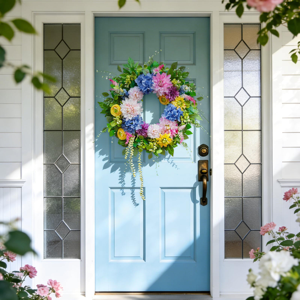 PureCosy easy-care wreath with no watering required for busy homes.