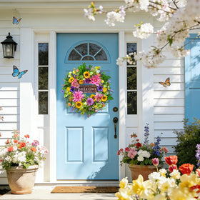 PureCosy easy-care wreath stays vibrant with a simple wipe