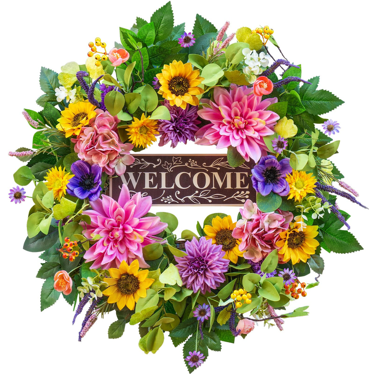 PureCosy grapevine wreath with adjustable fluff for fullness