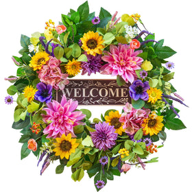 PureCosy grapevine wreath with adjustable fluff for fullness