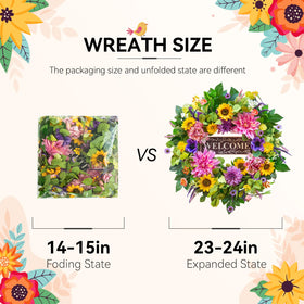 PureCosy lightweight wreath easy to hang on any door