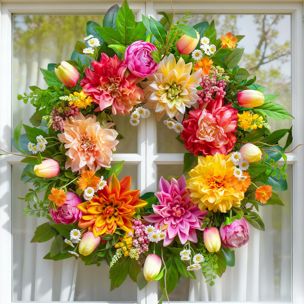 PureCosy wreath upkeep is simple—wipe with a dry cloth