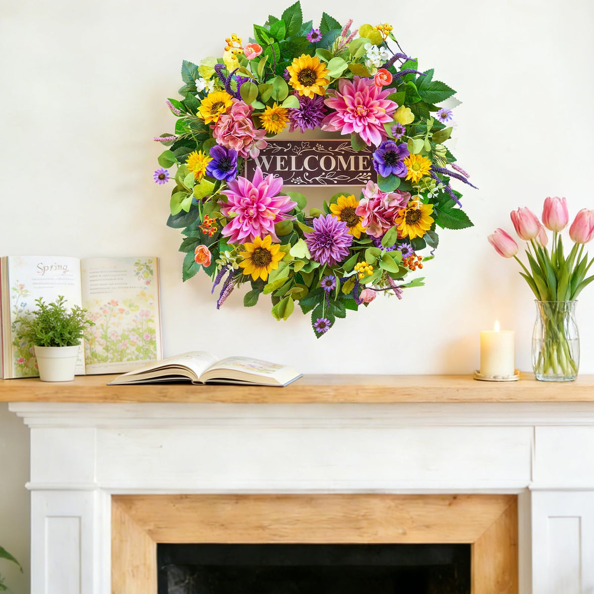 PureCosy weatherproof outdoor wreath withstands sun and rain
