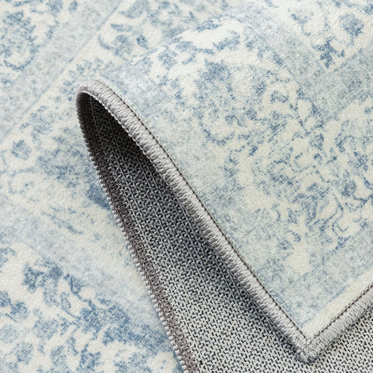 PureCozy blue area rug care tips keep color and texture fresh