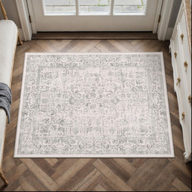 PureCozy machine-washable kitchen rug designed for easy cleaning.