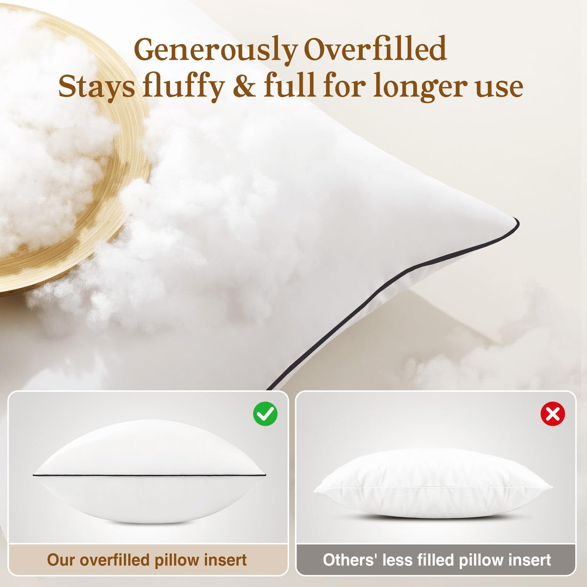 puredown 18x18 pillow inserts provide soft plush comfort for relaxing evenings