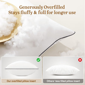 puredown 18x18 pillow inserts provide soft plush comfort for relaxing evenings