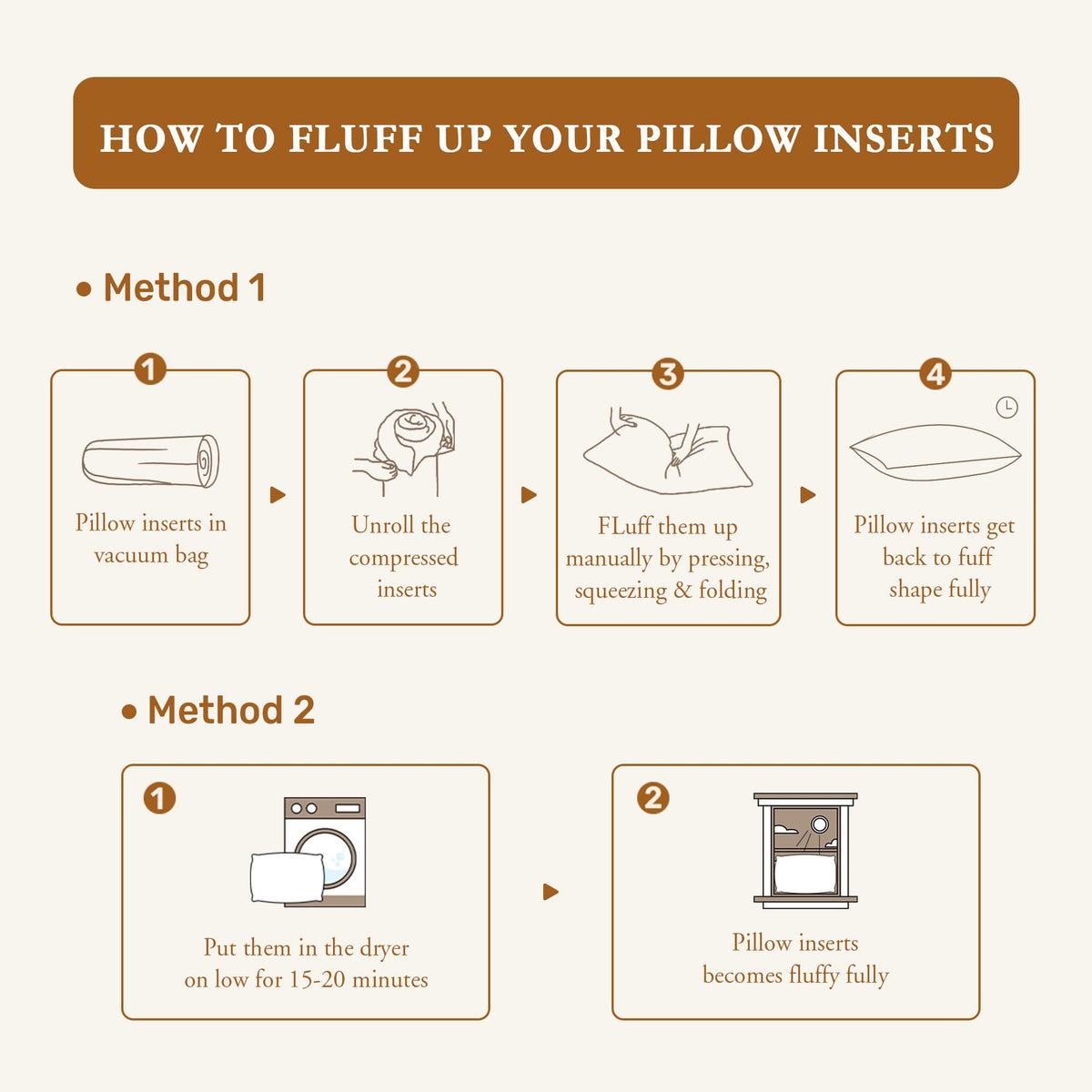 puredown 20x20 pillow insert pillow-cover-fit adapts to most covers.