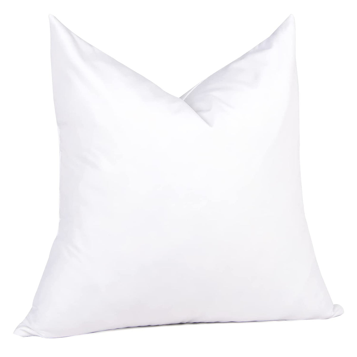 puredown 26x26 feather down pillow insert resting on a sofa showing plush support