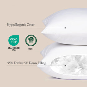 puredown euro pillow insert with soft plush fill enhancing cushions