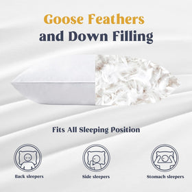 Puredown hotel collection pillow shell in soft breathable 100 percent cotton