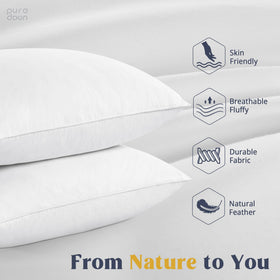 Puredown queen size 2 pack pillows set offers hotel quality comfort for restful nights