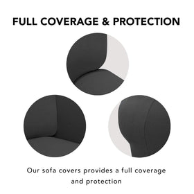 PureFit non-slip elastic bottom with foam anchors keeps cover in place