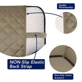 PureFit sofa cover with non-slip foam anchors prevents shifting during naps.