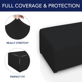 PureFit ottoman slipcover easy install for quick refresh.
