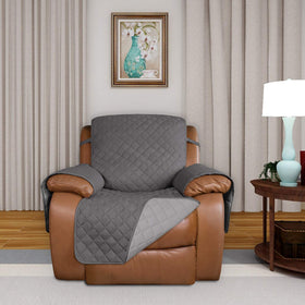 PureFit water-resistant slipcover in dual color refreshes your room while protecting against accidents.